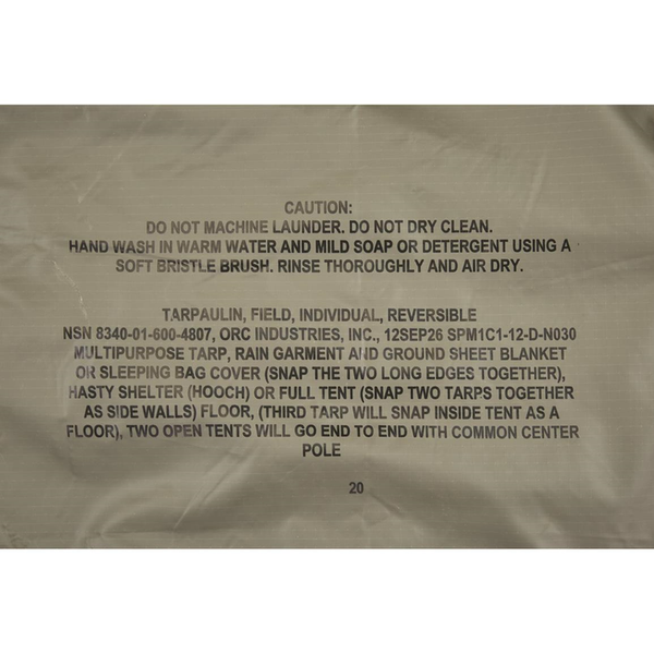 Тент GI Nylon Reversible Tarp&mdash; ACU/Foliage, Like New GI-TARP-ACU FOL-LN фото